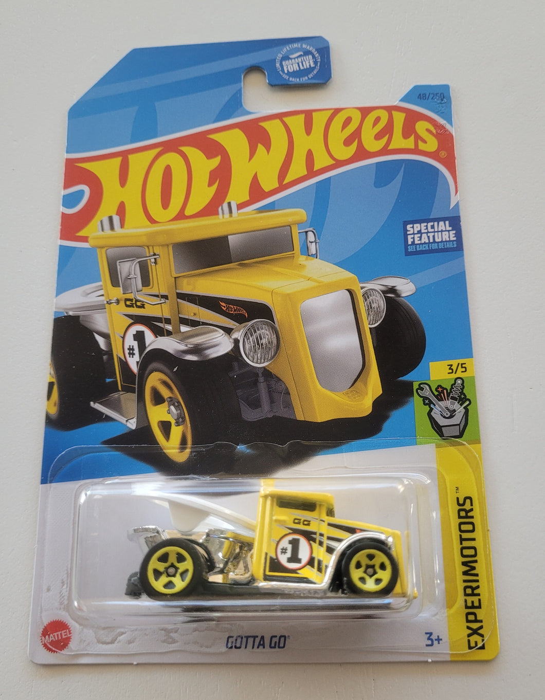 Hot Wheels Gotta Go Yellow #48 - 2023 Experimotors