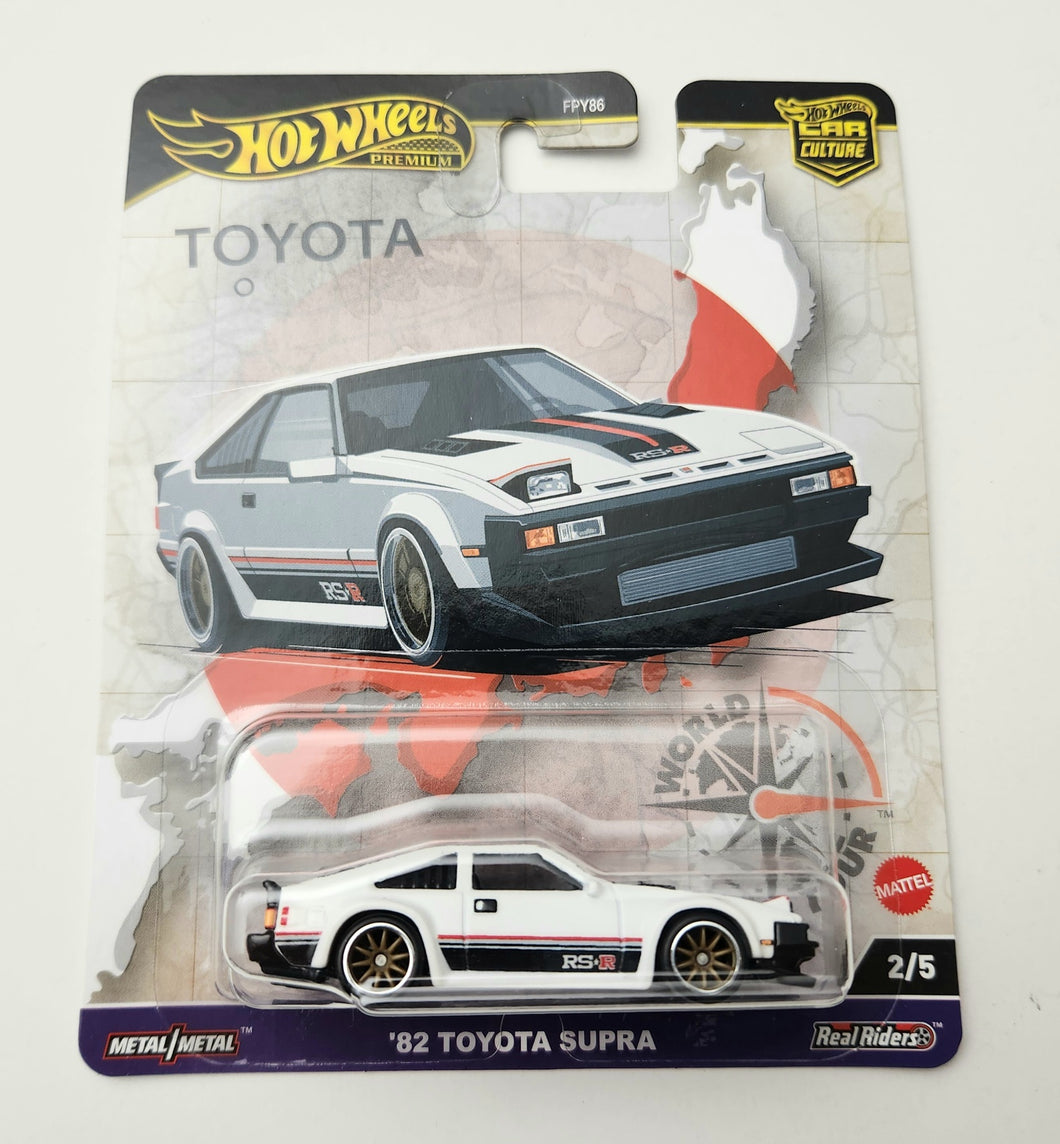 Hot Wheels '82 Toyota Supra White #2 2/5 - 2024 Car Culture: World Tour