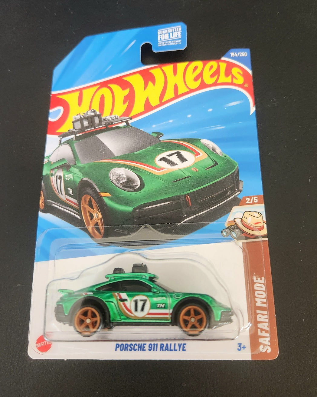 Hot Wheels Porsche 911 Rallye Green #154 - 2025 Safari Mode Super Treasure Hunt
