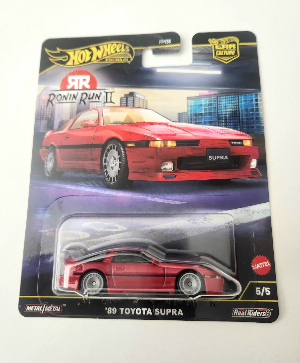 Hot Wheels ’89 Toyota supra Red 5/5 - 2025 Pop Culture: Ronin Run II
