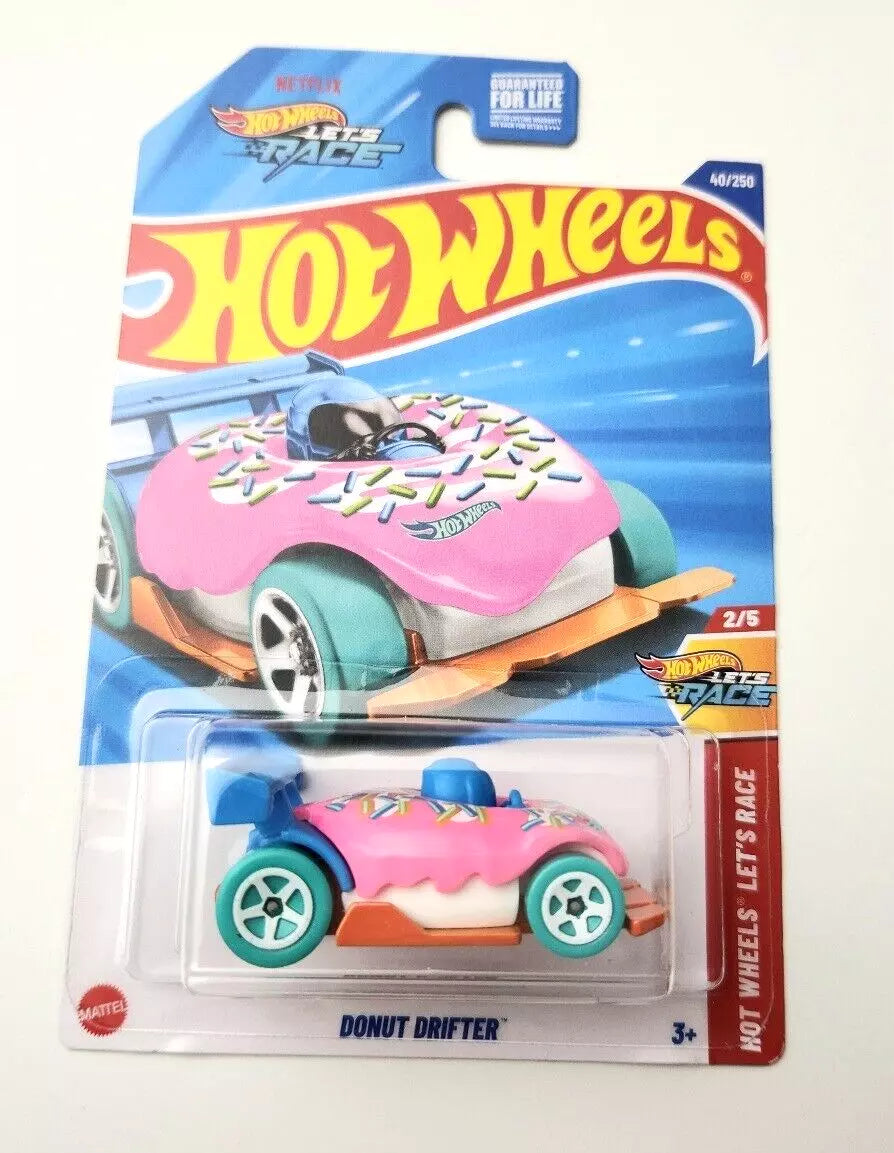 Hot Wheels Donut Drifter Pink #40 40/250 - 2025 Hot wheels Let's Race