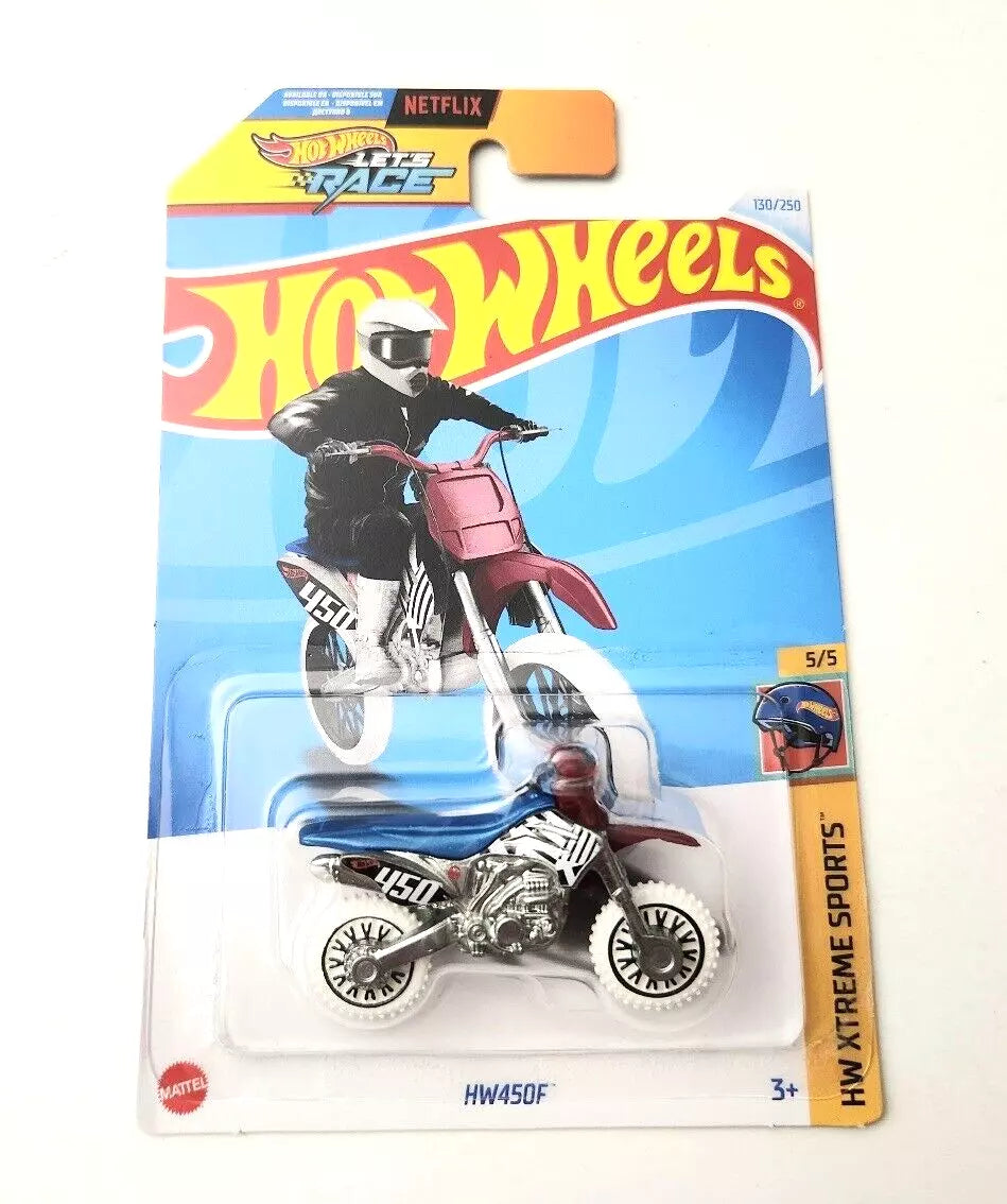 Hot Wheels HW450F Magenta Blue White #130 130/250 - 2024 HW Xtreme Sports