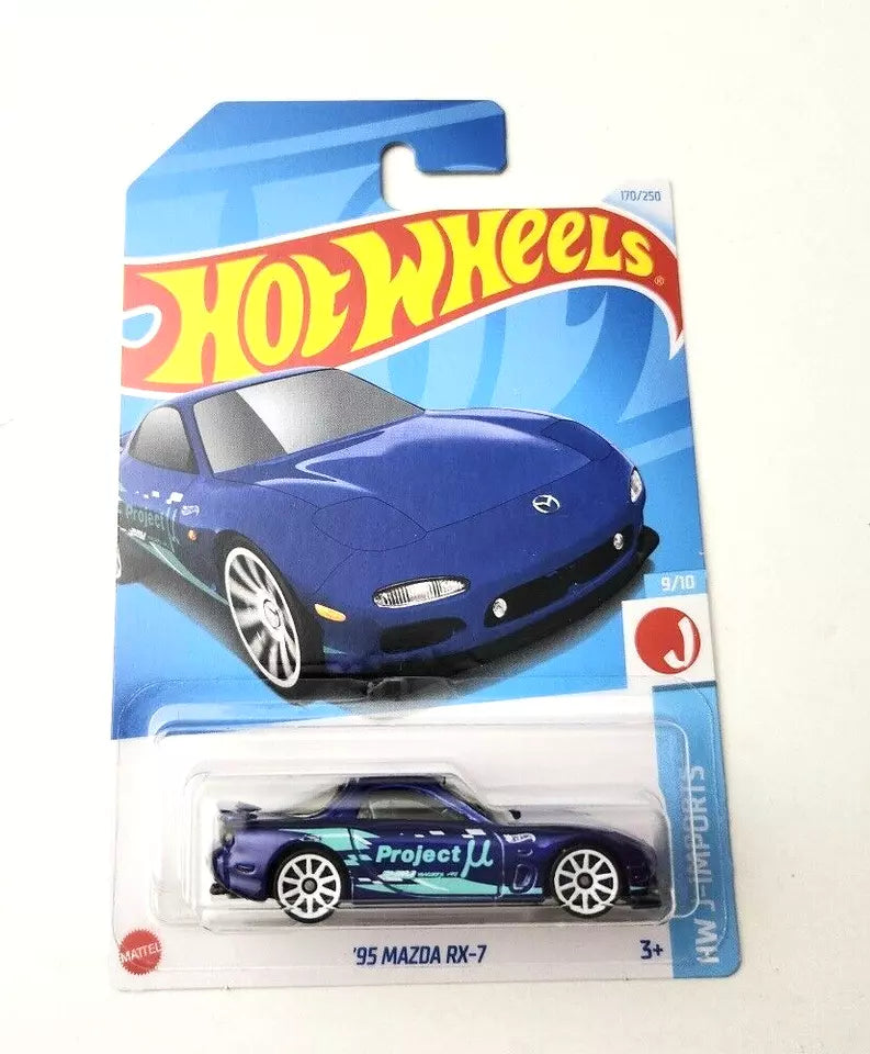 Hot Wheels '95 Mazda RX-7 Blue #170 170/250 - 2024 HW J-Imports