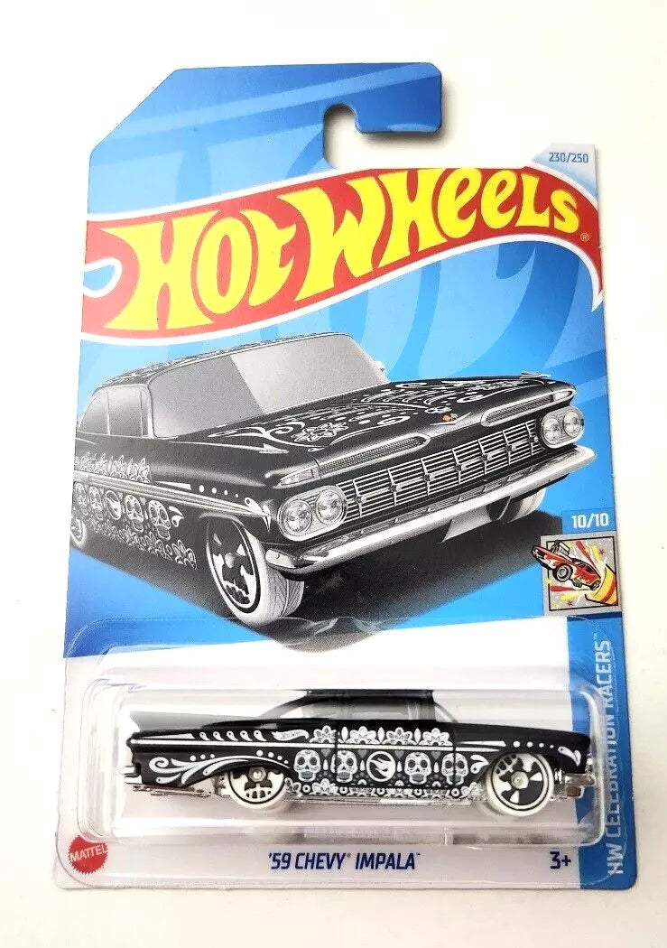 Hot Wheels '59 Chevy Impala Black #230 2024 HW Celebration Racers Treasure Hunt