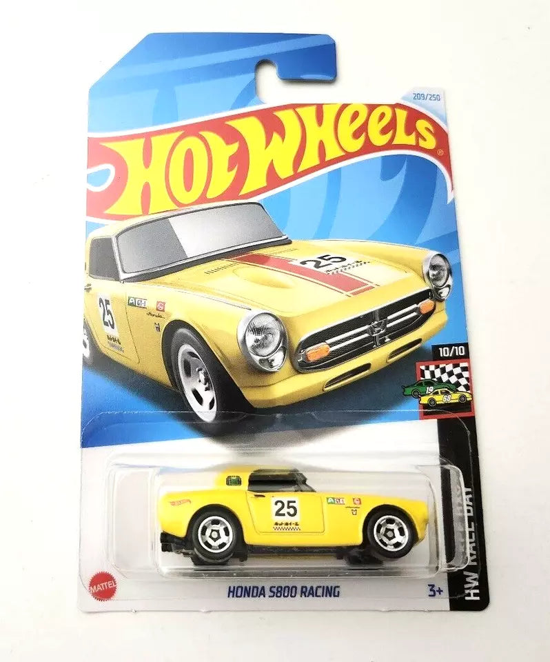 Hot Wheels Honda S800 Racing Yellow #209 209/250 - 2024 HW Race Day