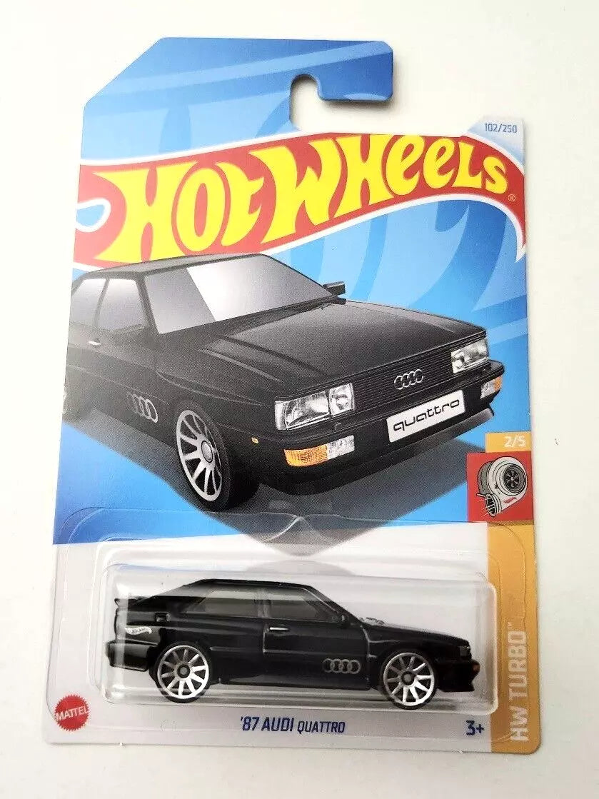 Hot Wheels '87 Audi Quattro Black #102 102/250 - 2024 HW Turbo