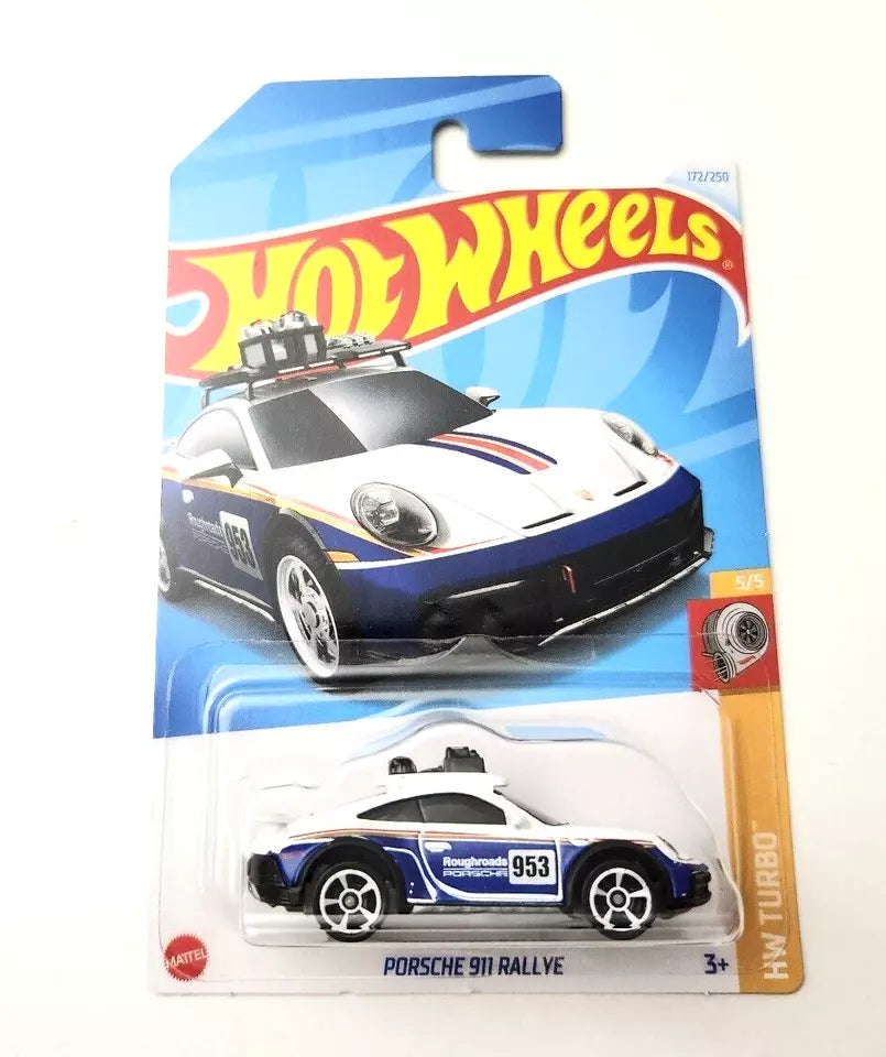 Hot Wheels Porsche 911 Rallye White Blue #172 172/250 - 2024 HW Turbo