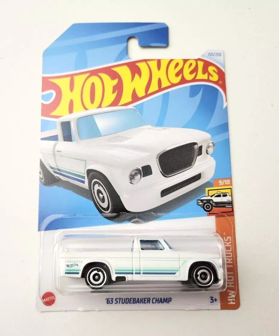 Hot Wheels '63 Studebaker Champ White #155 155/250 - 2024 HW Hot Trucks