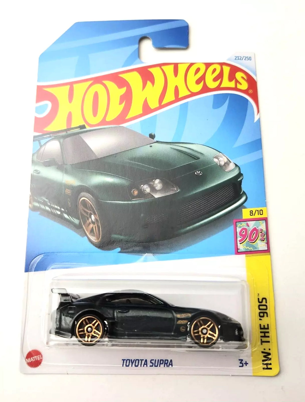 Hot Wheels Toyota Supra Green #232 232/250 - 2024 HW: The '90s