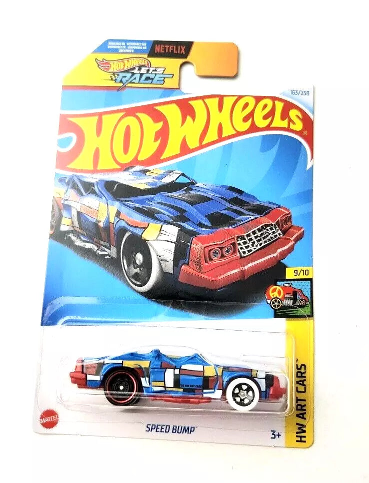 Hot Wheels Speed Bump Blue #163 163/250 - 2024 HW Art Cars