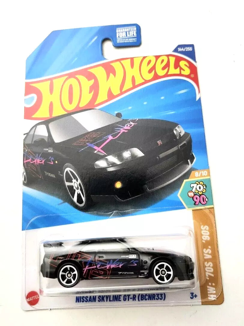 Hot Wheels Nissan Skyline GT-R BCNR33 Black #144 144/250 - 2025 HW:70S vs 90S