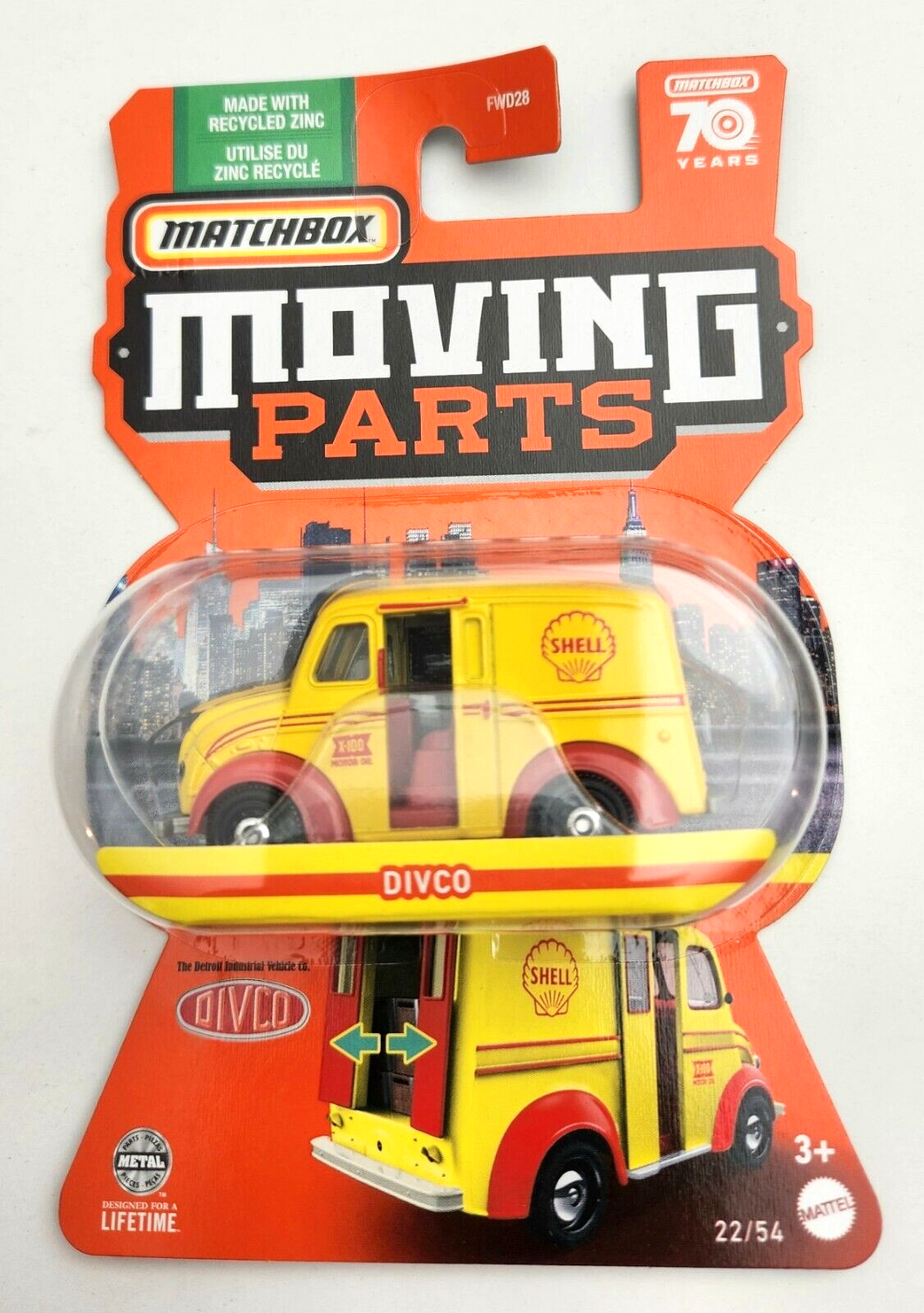 Matchbox Divco Yellow #22 - 2023 Moving Parts