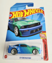 Load image into Gallery viewer, Hot Wheels &#39;07 Ford Mustang Blue #205 - 2023 Then And Now
