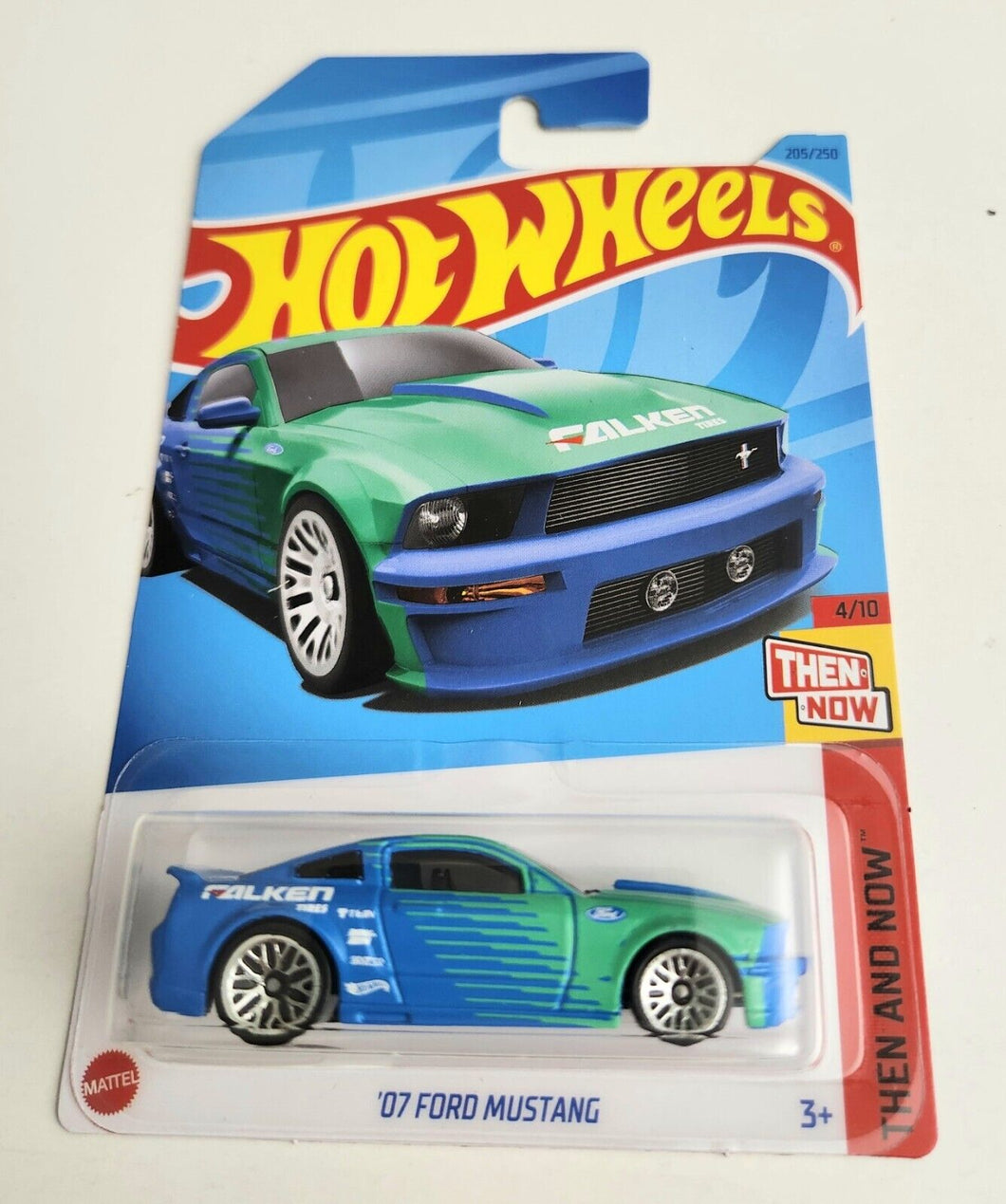 Hot Wheels '07 Ford Mustang Blue #205 - 2023 Then And Now