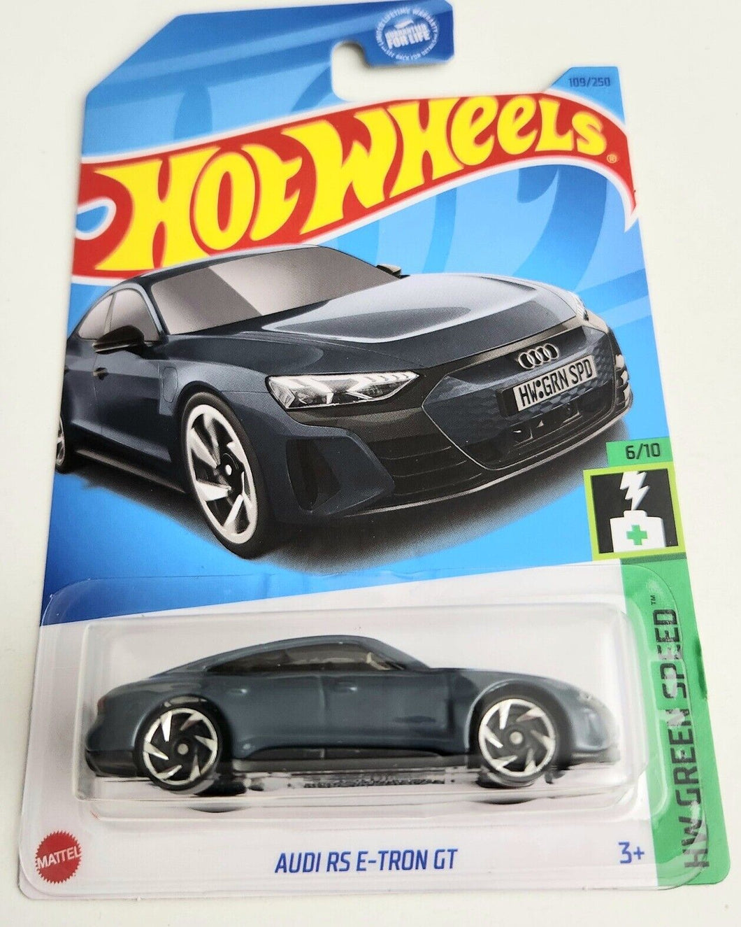 Hot Wheels Audi RS E-Tron GT Blue Gray #109 - 2023 HW Green Speed