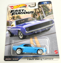 Load image into Gallery viewer, Hot Wheels 1969 Chevy Camaro Blue #1 - 2023 Fast &amp; Furious
