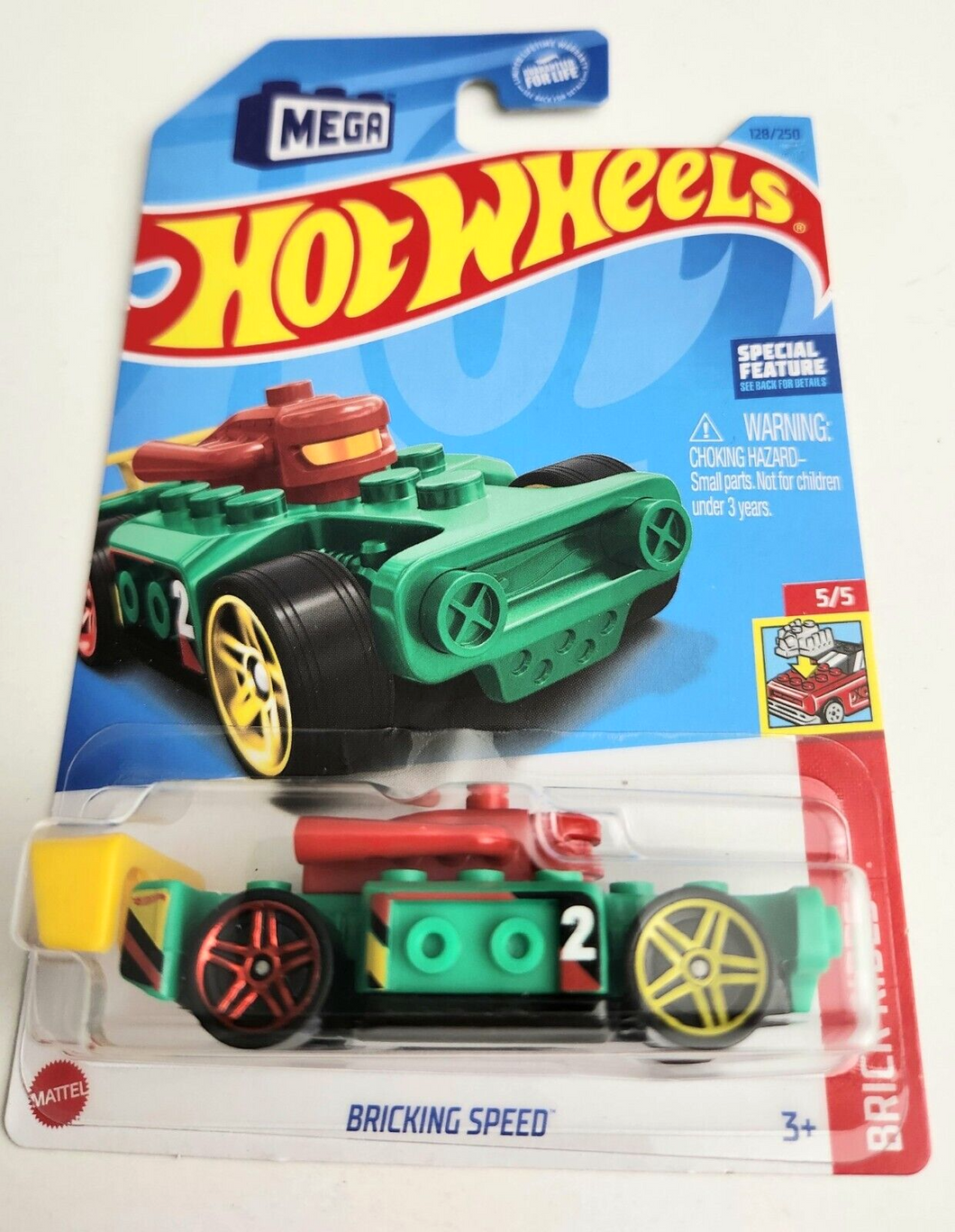 Hot Wheels Bricking Speed Green #128 - 2023 Brick Rides