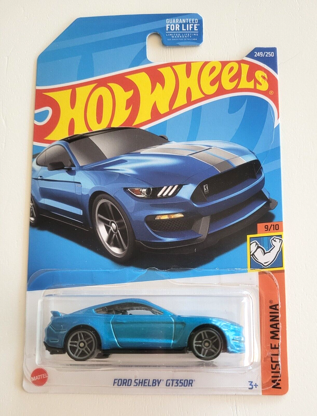 Hot Wheels Ford Shelby GT350R Blue #249 - 2022 Muscle Mania