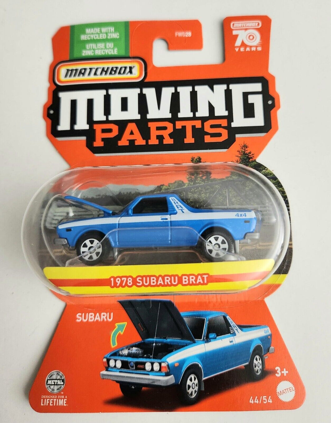 Matchbox 1978 Subaru Brat Blue #44 - 2023 Moving Parts