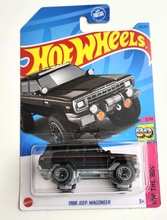 Load image into Gallery viewer, Hot Wheels 1988 Jeep Wagoneer Black #52 - 2023 HW: The &#39;80s
