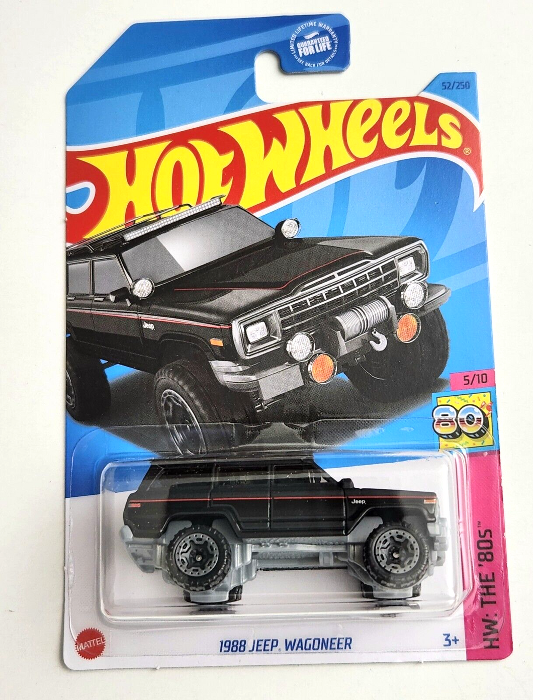 Hot Wheels 1988 Jeep Wagoneer Black #52 - 2023 HW: The '80s