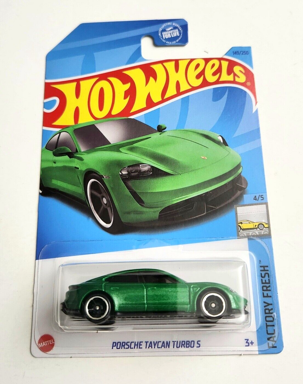 Hot Wheels Porsche Taycan Turbo S Green #149 - 2023 Factory Fresh