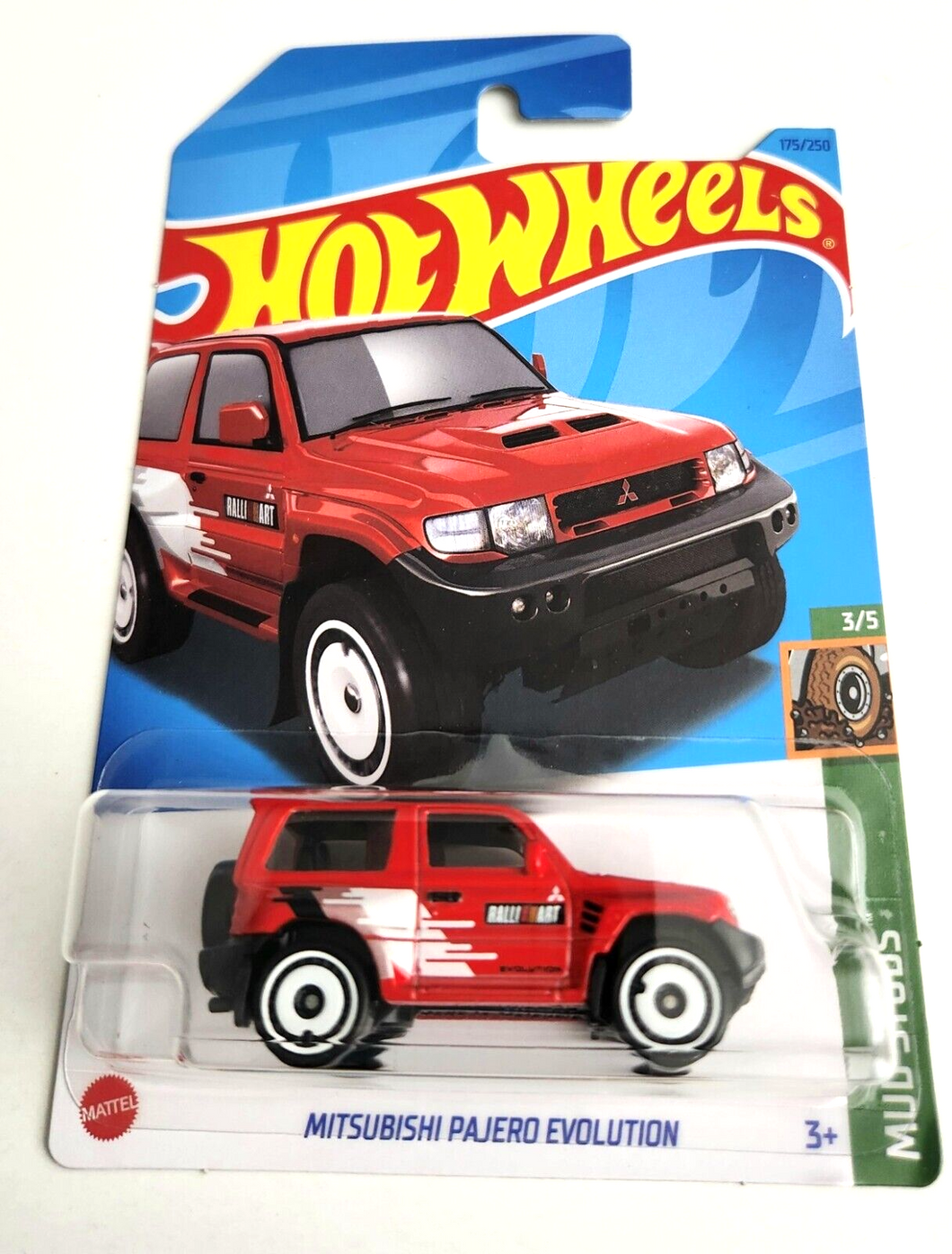 Hot Wheels Mitsubishi Pajero Evolution Red #175 - 2023 Mud Studs