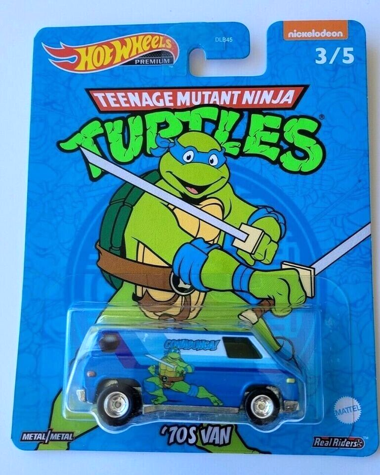 Hot Wheels 70S Van - Blue #3 3/5 2022 Pop Culture: Teenage Mutant Ninja Turtles