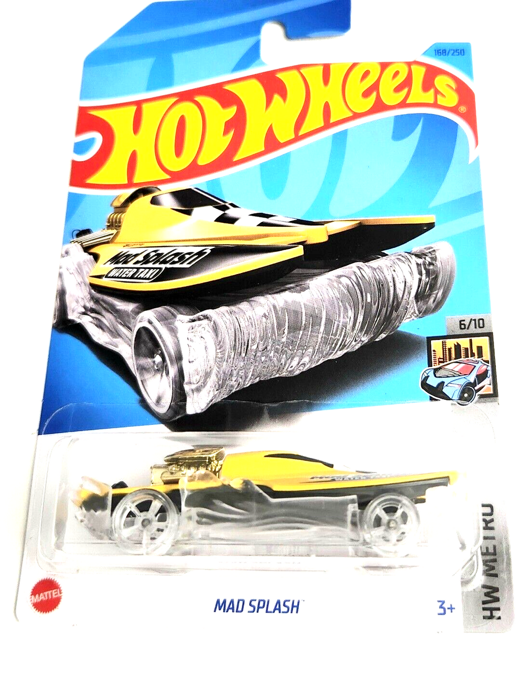 Hot Wheels Mad Splash Yellow #168 - 2023 HW Metro