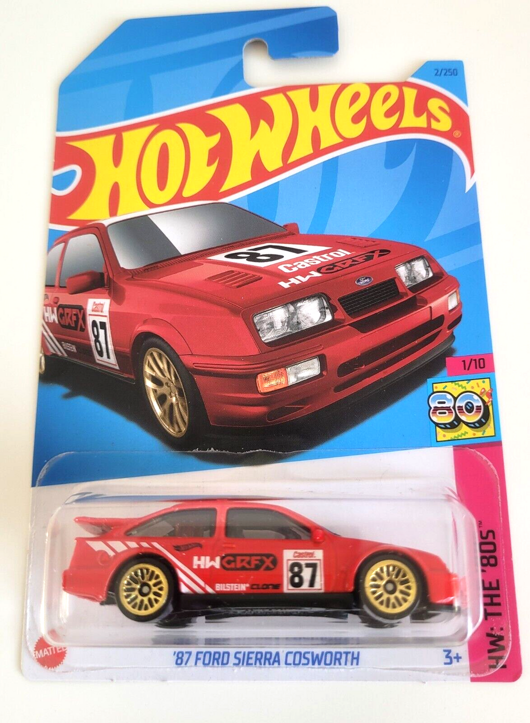 Hot Wheels '87 Ford Sierra Cosworth Red #2 - 2023 HW: The '80s