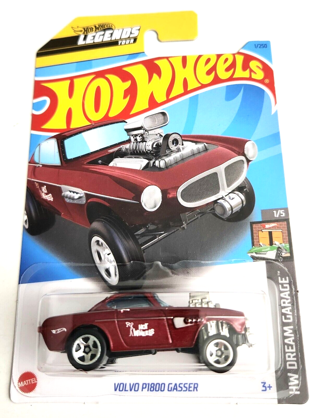 Hot Wheels Volvo P1800 Gasser Red #1 - 2023 HW Dream Garage