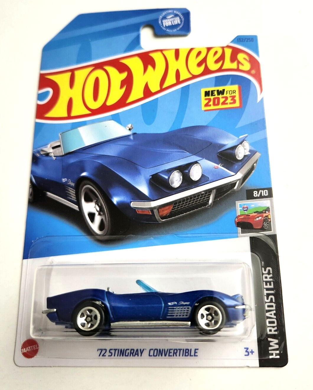 Hot Wheels '72 Stingray Convertible Blue #132 - 2023 HW Roadsters