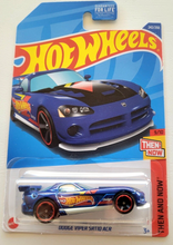 Load image into Gallery viewer, Hot Wheels Dodge Viper SRT10 ACR Blue #242 - 2022 Then and Now
