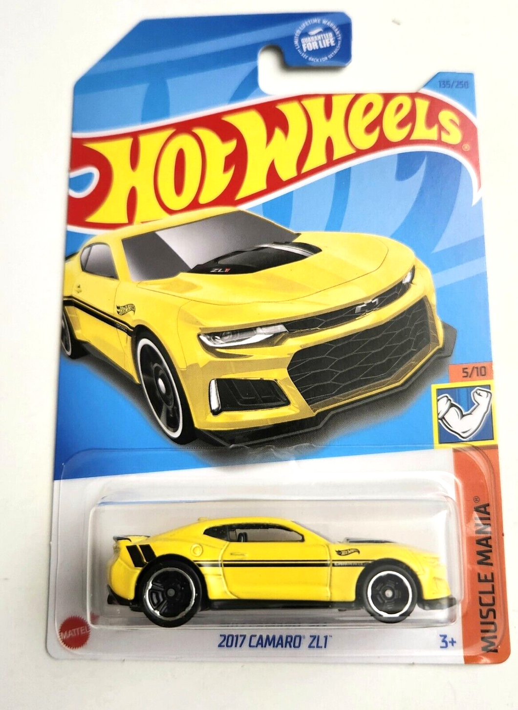 Hot Wheels 2017 Camaro ZL1 Yellow #135 - 2023 Muscle Mania