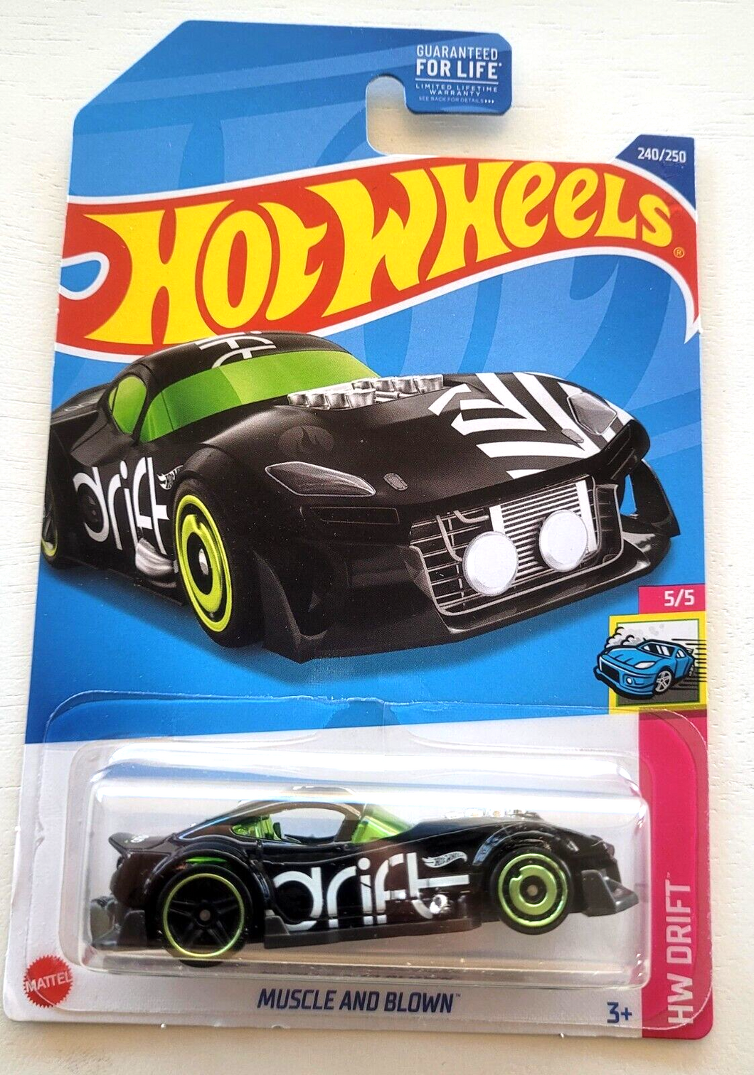 Hot Wheels Muscle and Blown Black #240 - 2022 HW Drift-TREASURE HUNT