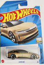 Load image into Gallery viewer, Hot Wheels Lucid Air Metalflake Eureka Gold #97 - 2023 Factory Fresh
