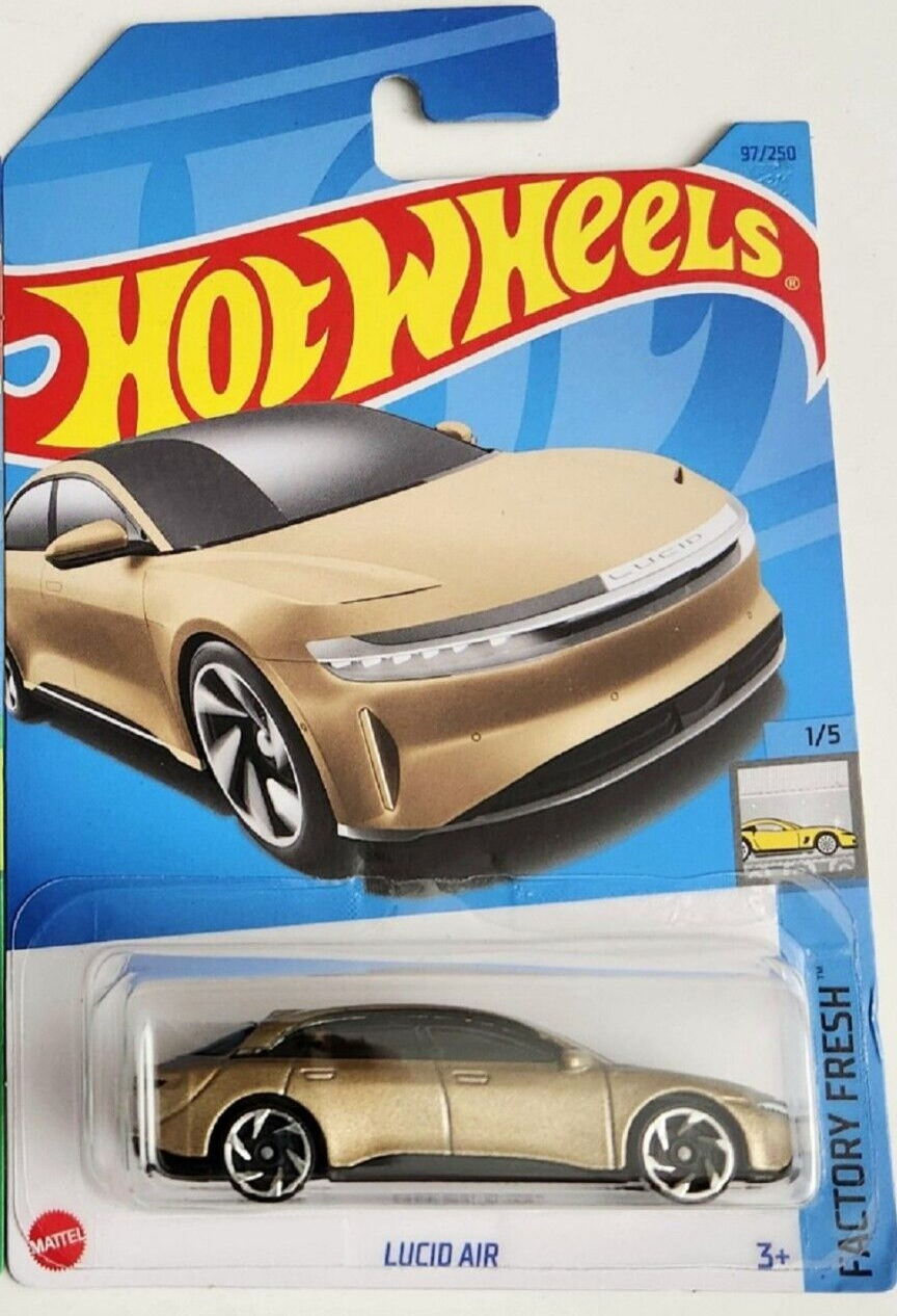 Hot Wheels Lucid Air Metalflake Eureka Gold #97 - 2023 Factory Fresh