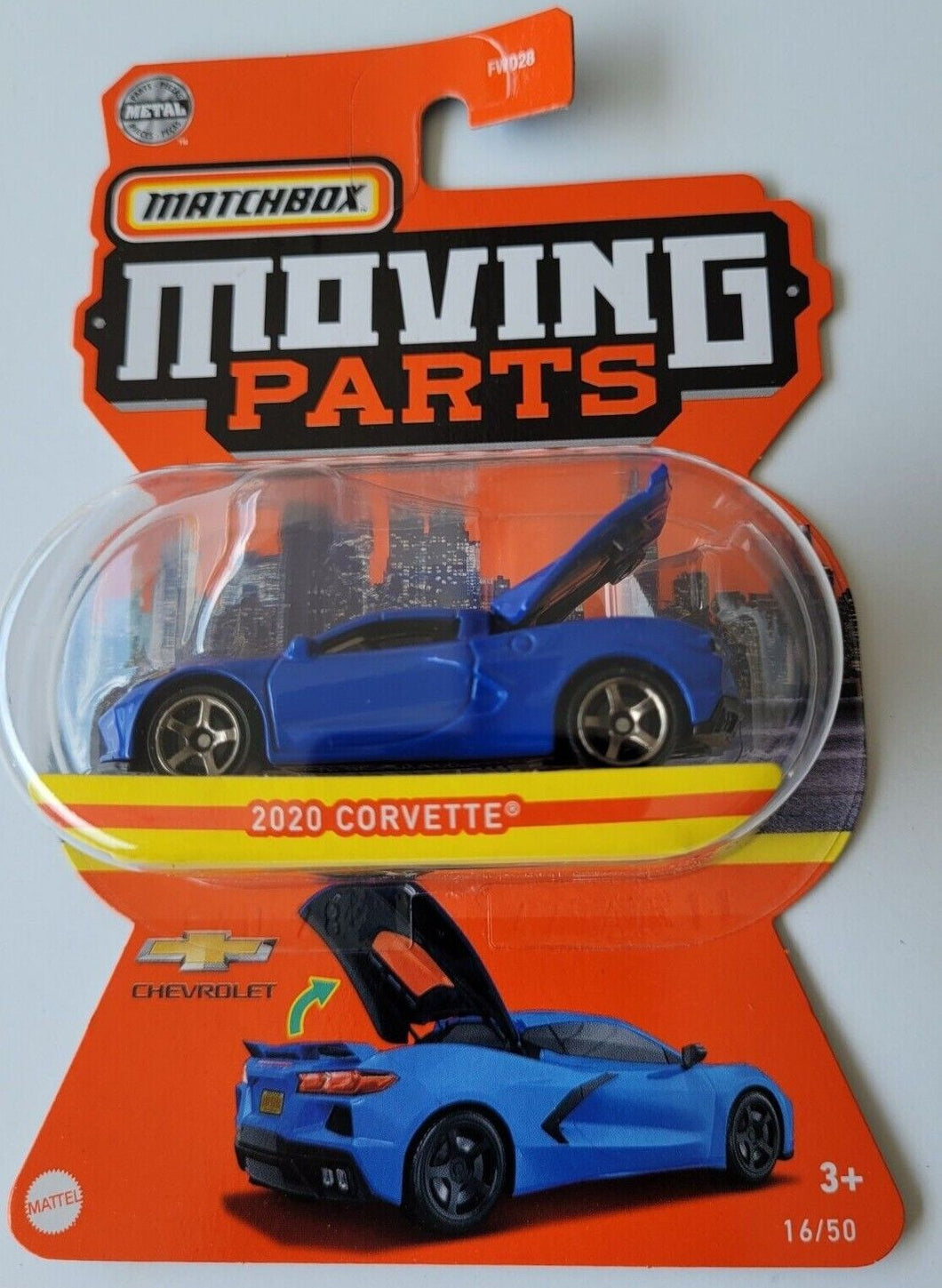 Matchbox 2020 Corvette Blue #16 16/50 2022 Moving parts