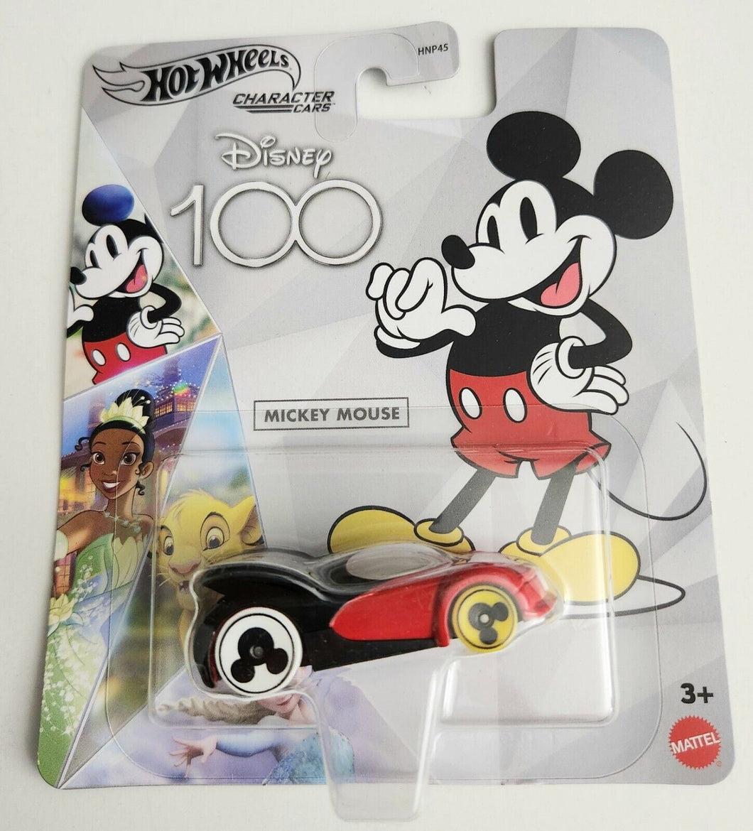 Hot Wheels Mickey Mouse Red Black - 2023 Disney 100 Years Character Cars