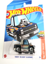 Load image into Gallery viewer, Hot Wheels Toon&#39;d &#39;83 Chevy Silverado Dark Blue #93 - 2023 HW Hot Trucks
