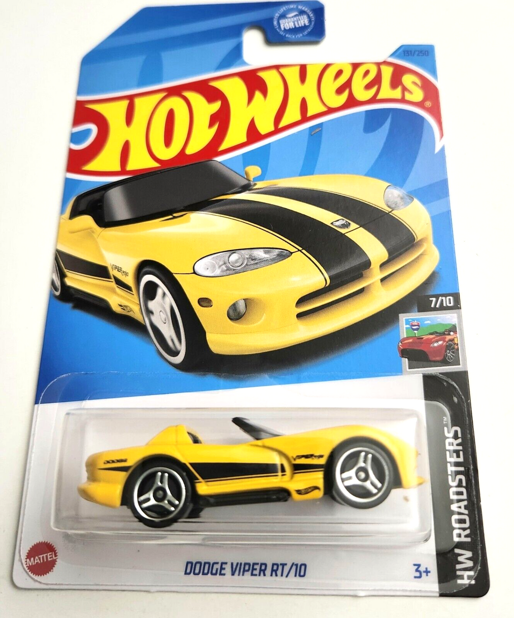 Hot Wheels Dodge Viper RT/10 Yellow #131 - 2023 HW Roadsters