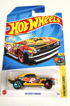 Load image into Gallery viewer, Hot Wheels &#39;68 Copo Camero Yellow #63 - 2023 HW Art Cars
