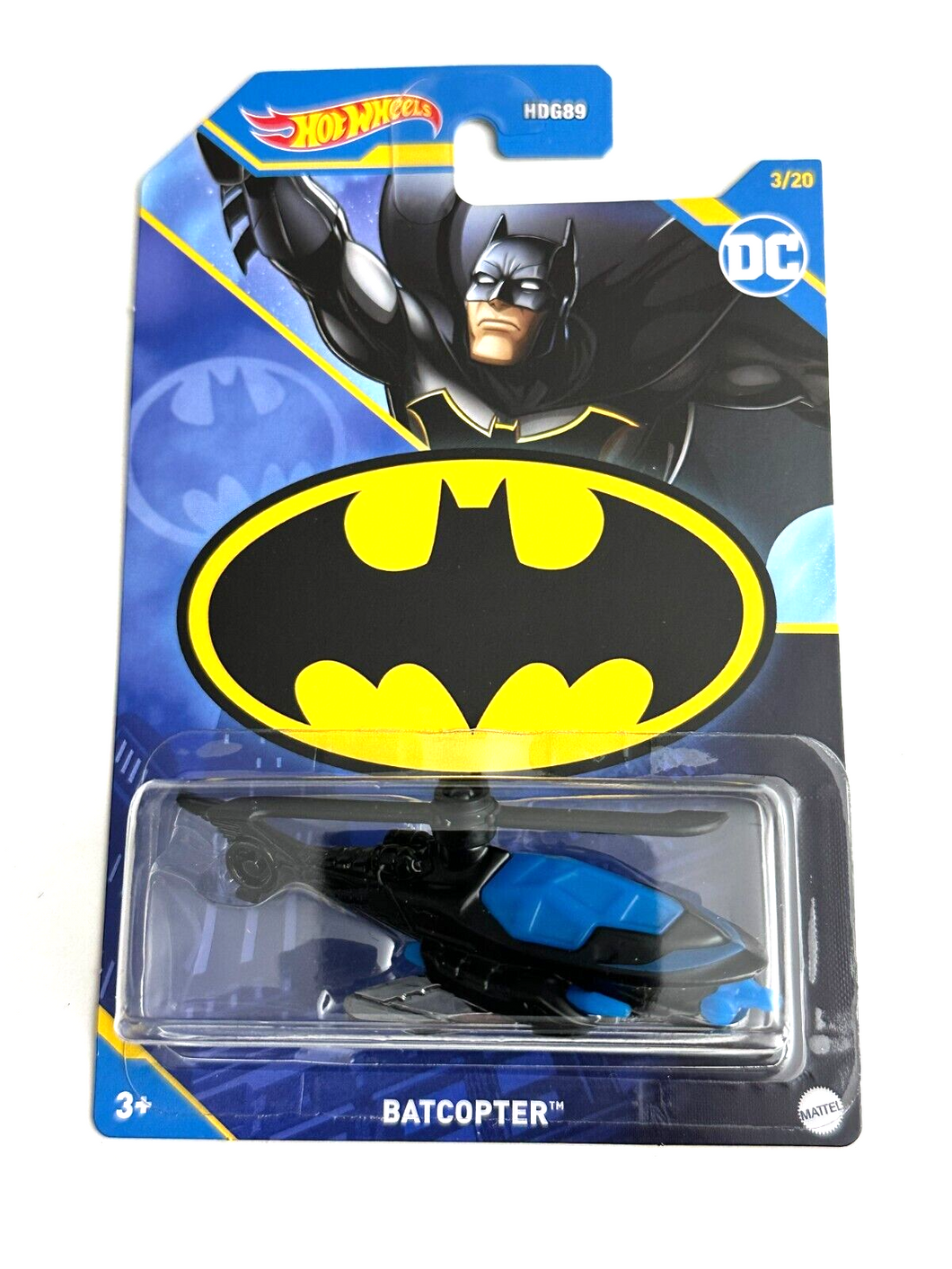 Hot Wheels Batcopter Blue #3 - 2023 Batman