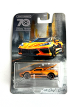 Load image into Gallery viewer, Matchbox 2020 Chevy Corvette Orange #2 - 2023 70 years Special edition
