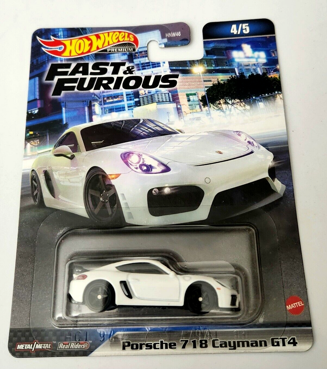 Hot Wheels Porsche 718 Cayman GT4 White #4 - 2023 Fast & Furious