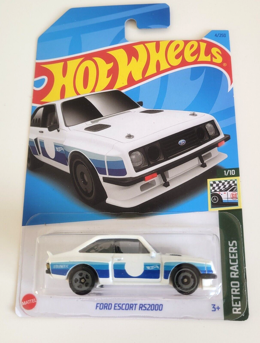 Hot Wheels Ford Escort RS2000 White #4 - 2023 Retro Racers