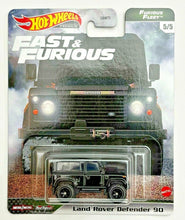 Load image into Gallery viewer, Hot Wheels Land Rover Defender 90 Black #5 Fast &amp; Furious - Furious Fleet 5/5
