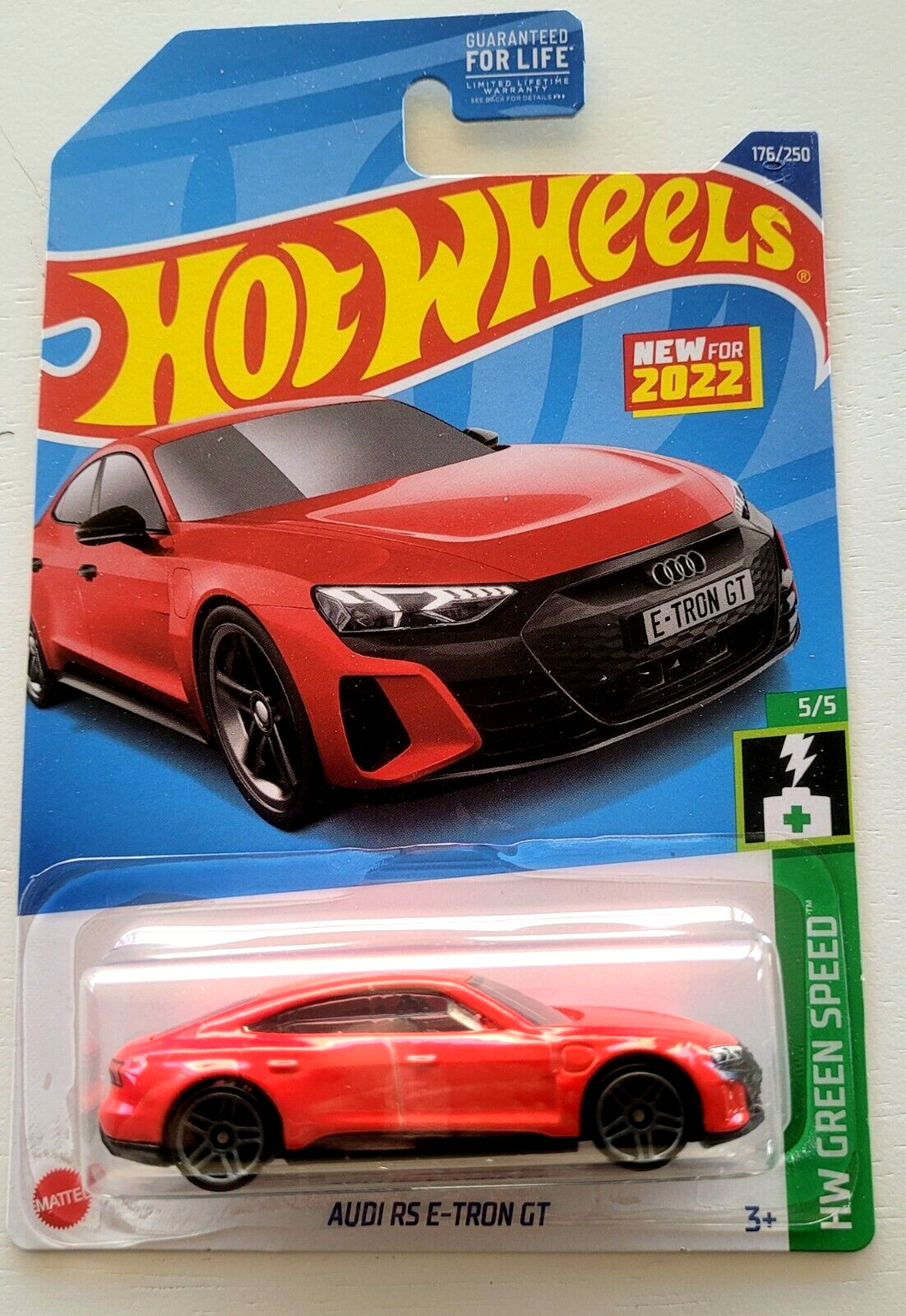 Hot Wheels Audi RS E-Tron GT Red #176 - 2022 HW Green Speed