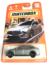Load image into Gallery viewer, Matchbox Tesla Model X Gray #90 - 2023 Basic
