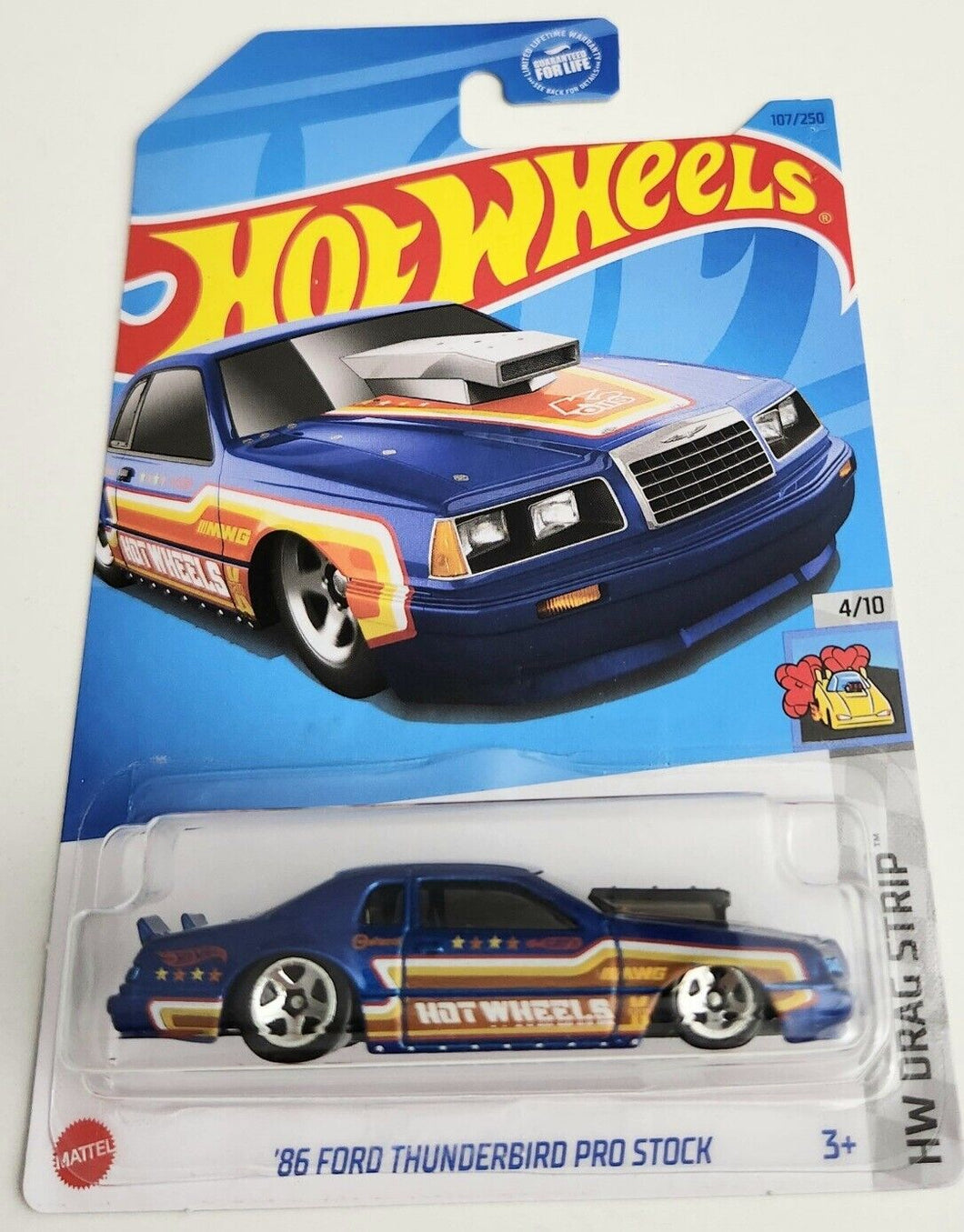 Hot Wheels '86 Ford Thunderbird Pro Stock Blue #107 - 2023 HW Drag Strip